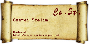 Cserei Szelim névjegykártya